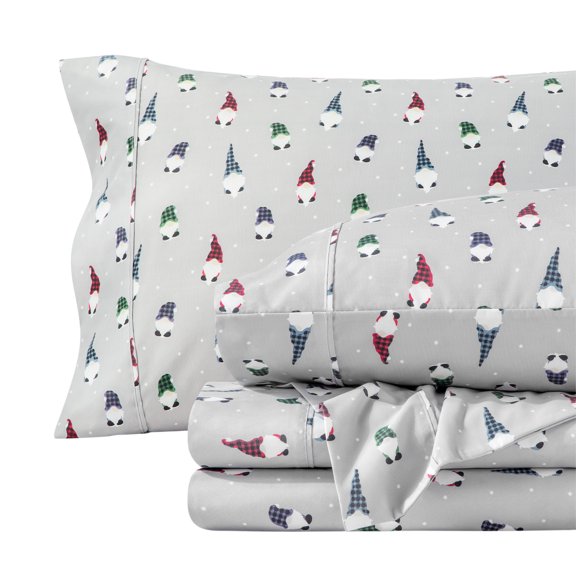 Bare Home Ultra-Soft Sheet Set - Premium 1800 Collection - Deep Pockets - 4-Pieces - Queen, Gnomes