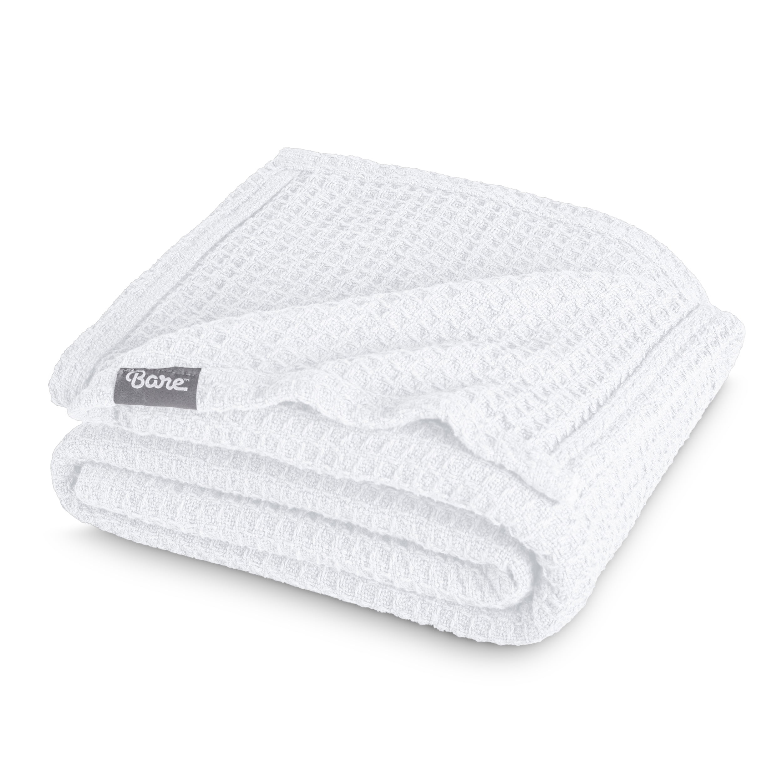 White Full/Queen Cotton Waffle Weave Blanket