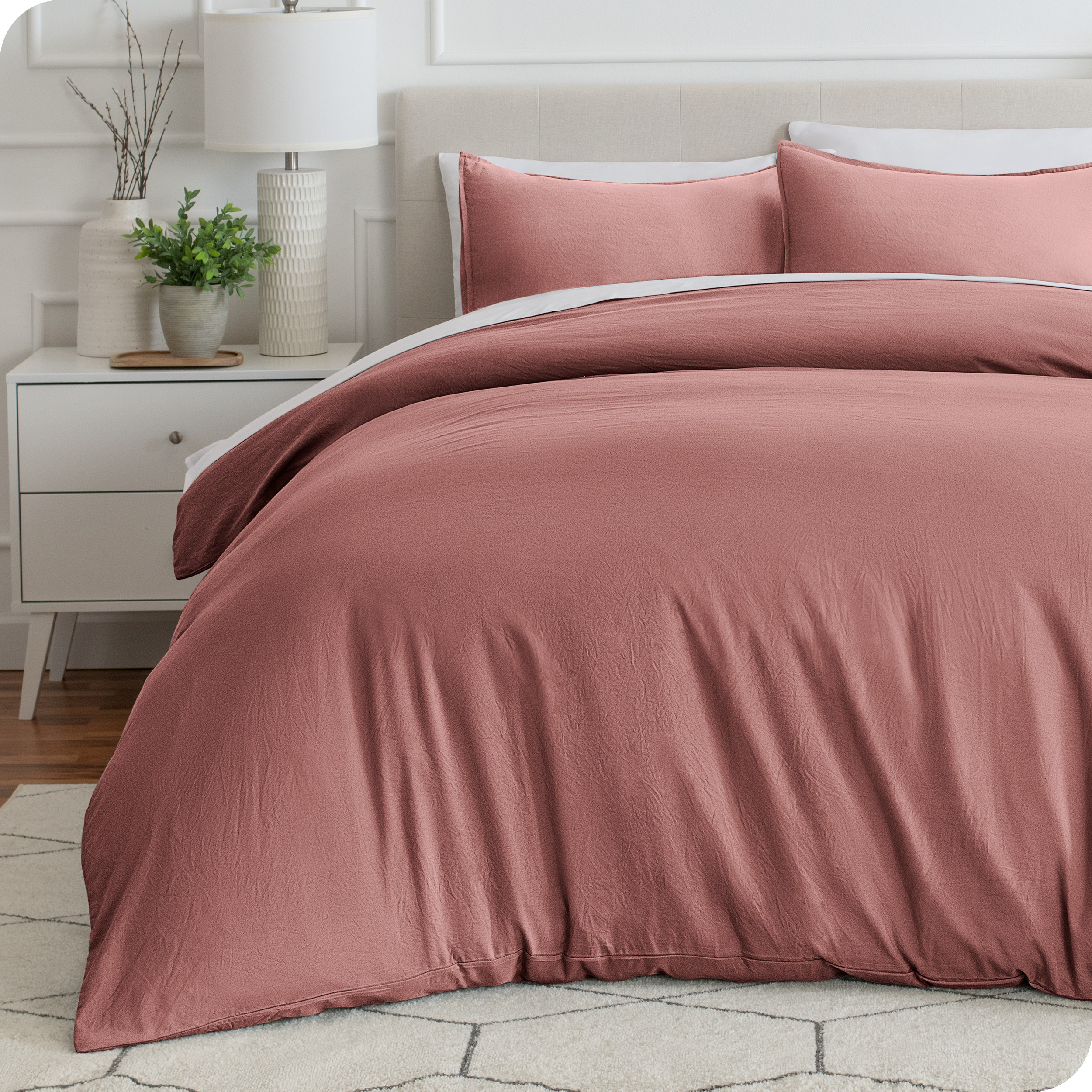 Simply Shabby Chic Misty Rose 4Piece Soft Washed Microfiber Comforter