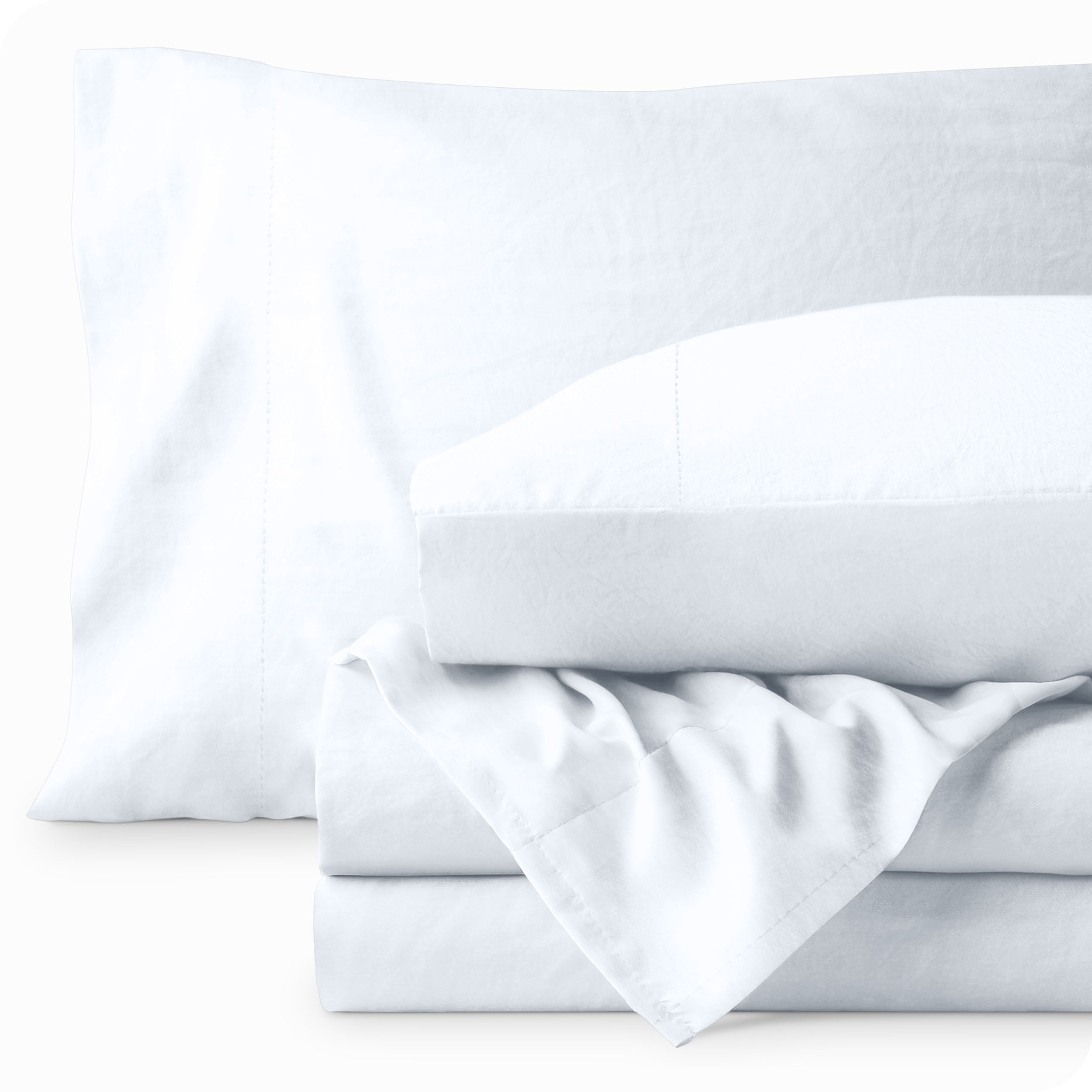 Twin White Microfiber Deep Pocket Sheet Set