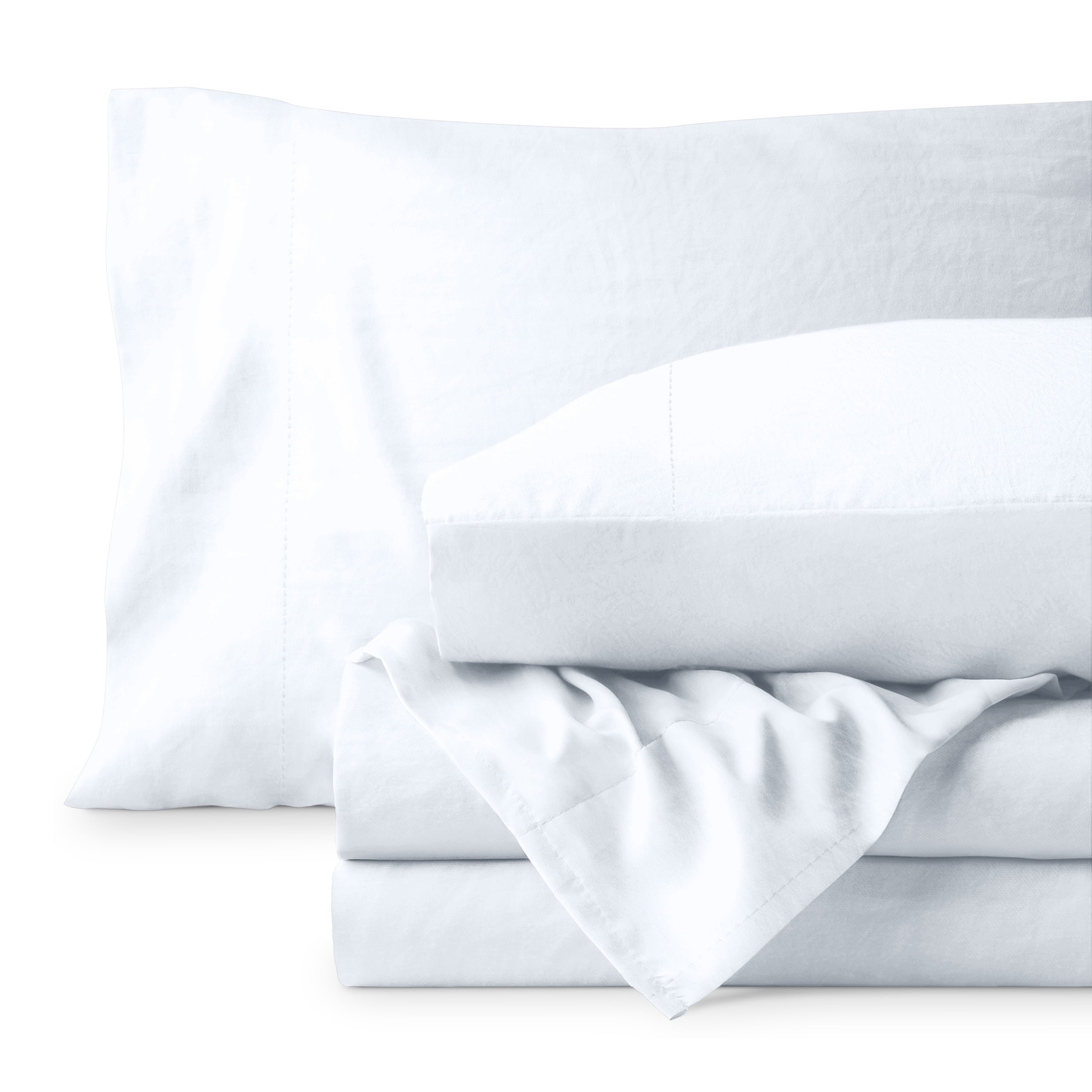 Twin White Microfiber Deep Pocket Sheet Set