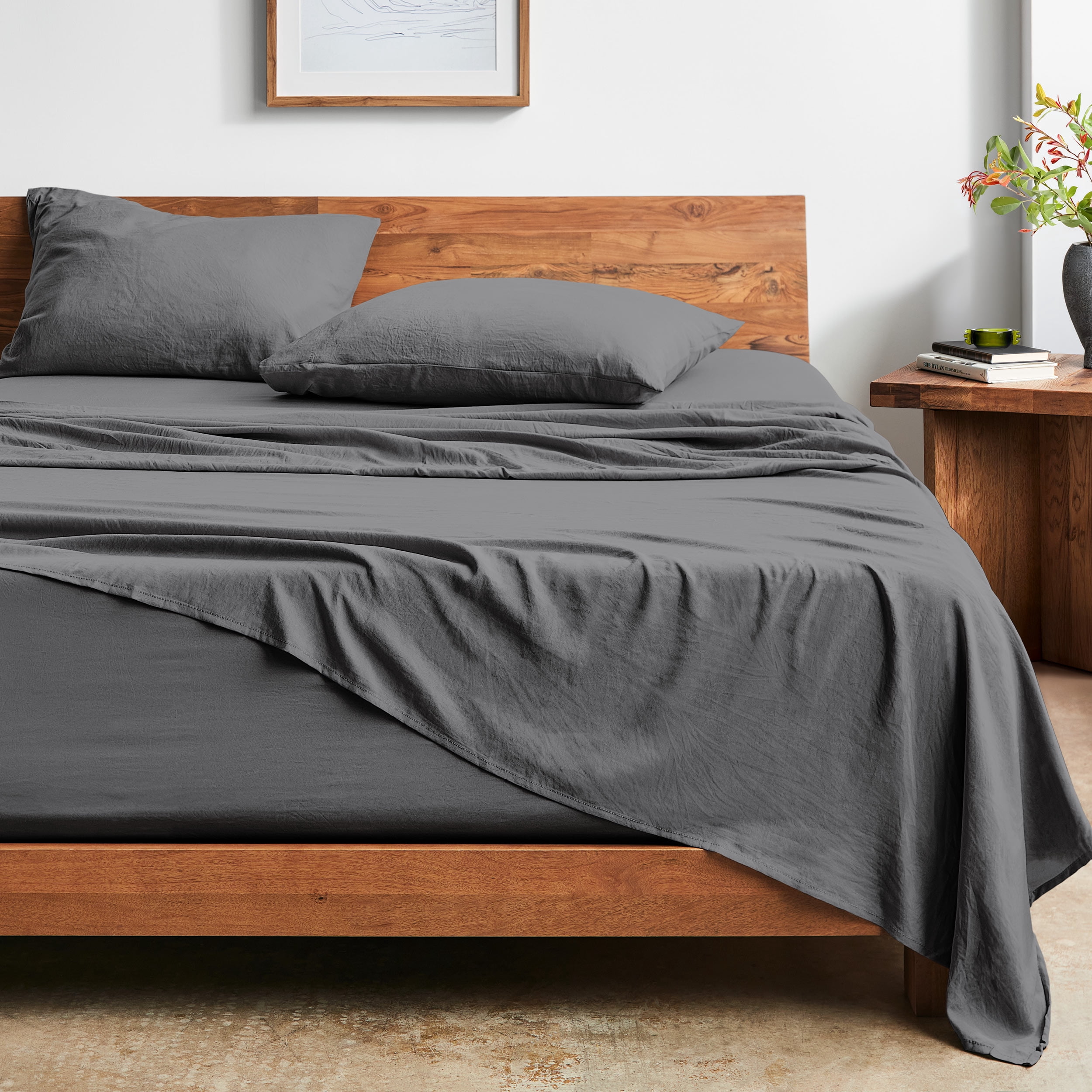 Bare Home Washed Sheet Set - Premium 1800 Collection - Deep Pocket - 3 ...