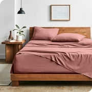 Bare Home Washed Sheet Set - Premium 1800 Collection - Deep Pocket - 4 Piece - King, Dusty Rose, 4-Pieces