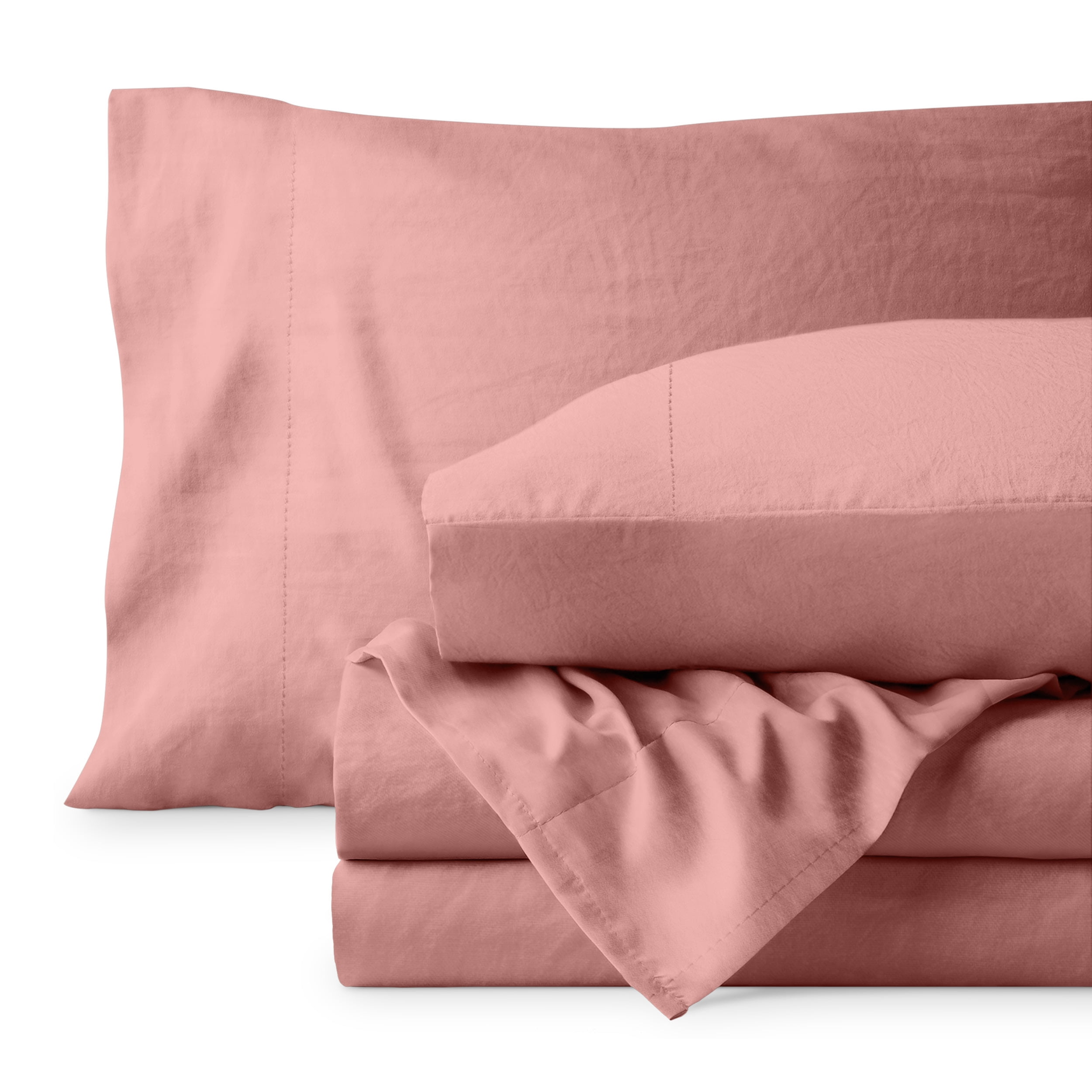 Queen Dusty Rose Microfiber Deep Pocket Sheet Set