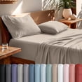 thumbnail image 1 of Bare Home Washed Sheet Set - Premium 1800 Collection - Deep Pocket - 4 Piece - Queen, Pebble Beach, 1 of 7