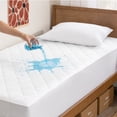 thumbnail image 1 of Bare Home Waterproof Mattress Pad - Deep Pocket Fitted Cover - Twin, White, 1 of 9