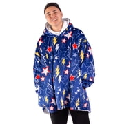 Bare Homey Plush Sherpa Wearable Blanket - Fluffy & Soft - Lightweight - Adult, Superhero
