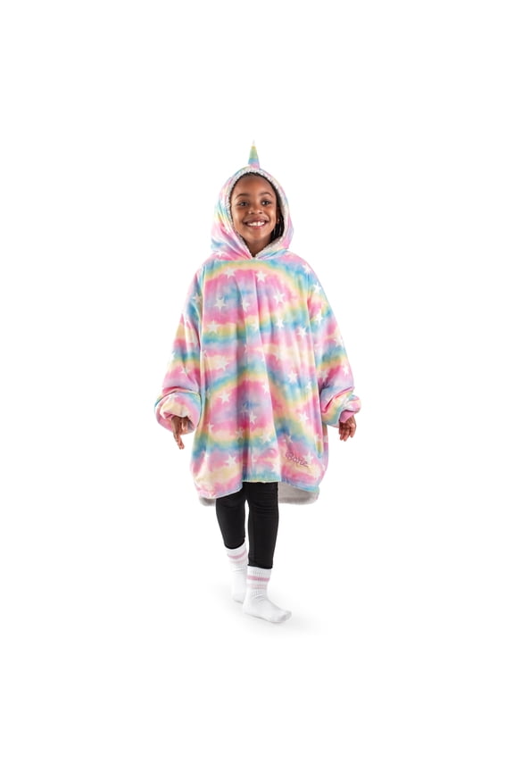 y Plush Sherpa Wearable Blanket - Fluffy & Soft - Lightweight - Kids, Unicorn