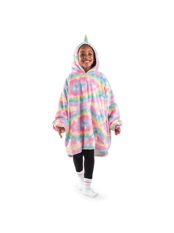 y Plush Sherpa Wearable Blanket - Fluffy & Soft - Lightweight - Kids, Unicorn