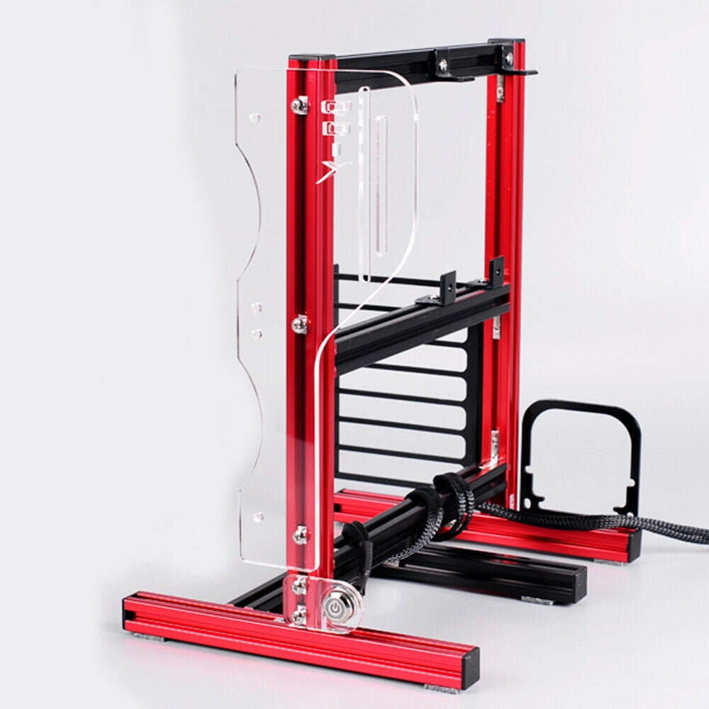 Bare Metal Frame Test Bench DIY ITX ATX MATX Open Air Case Water Cooling Fan Red PC Frame Test Bench ITX ATX MATX Open Air Case Water Cooling Fan Chassic DIY Open Air Case Water Cooling Fan