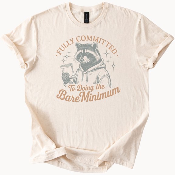 Bare Minimum Lazy Animal Graphic T-Shirt
