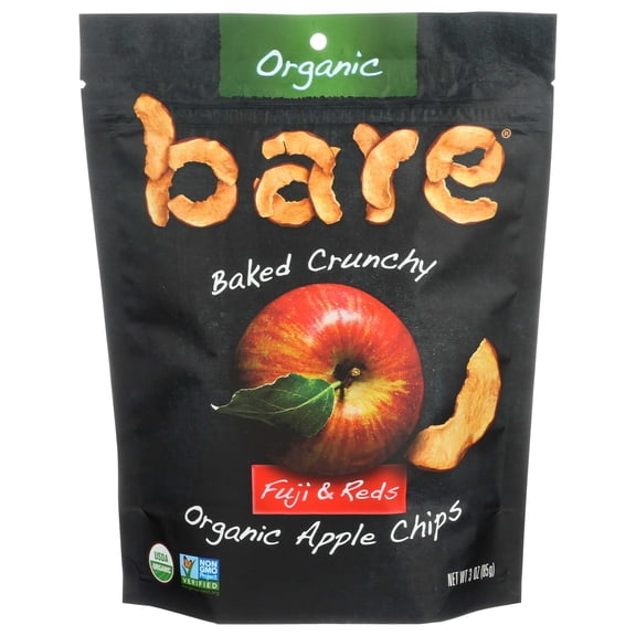 Bare Organic Apple Chips Fuji & Reds 3 oz Pack of 3