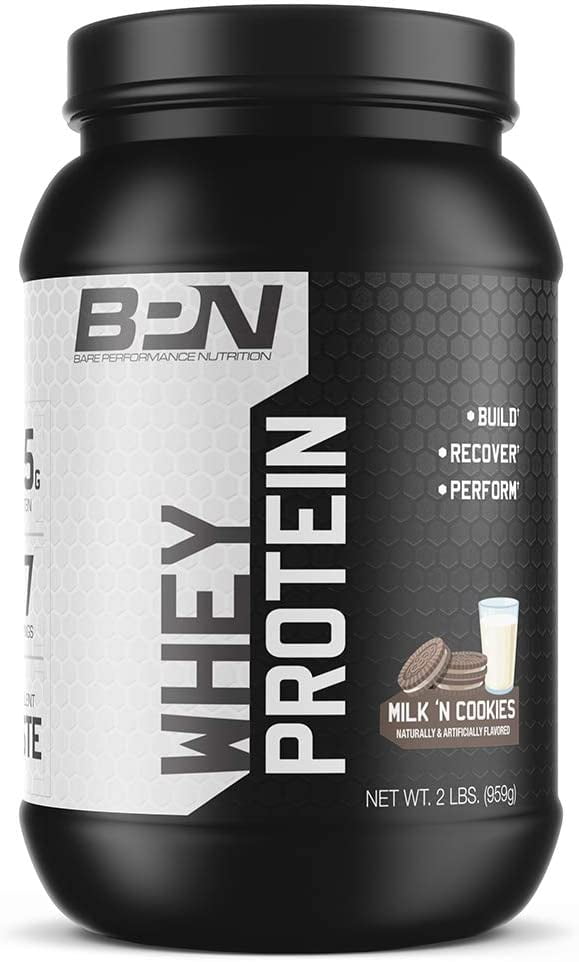 Bare Performance Nutrition, BPN Whey Protein Powder, Milk N' Cookies