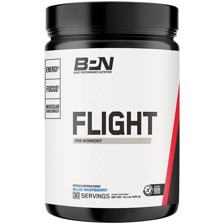 Bare Performance Nutrition Flight Blue Raspberry Pre-Workout 19.3 oz