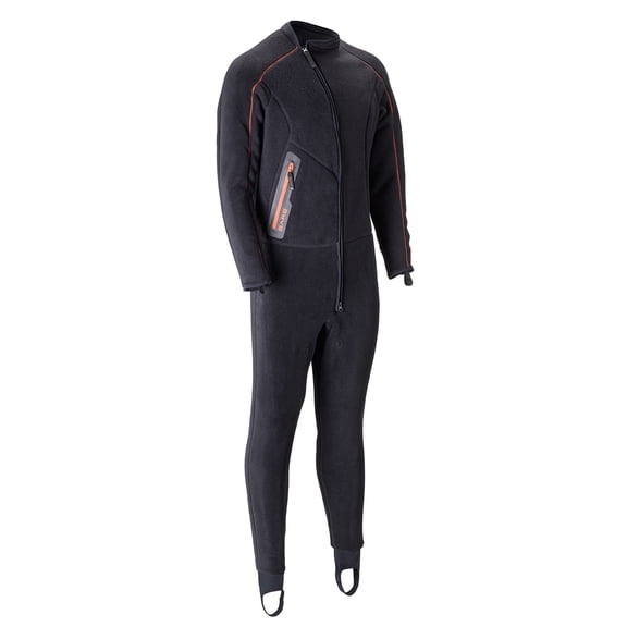 Bare Polar Stretch Mid Layer Men's Full Suit, Black/Lava Large
