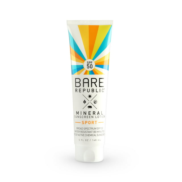 Bare Republic Mineral SPF 50 Sunscreen Body Lotion, Vanilla Coco, 5 fl oz