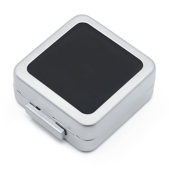Bare Stone Box Display Package Box Silver Black Case With Foam Pad Beads Pendant Square Metal Box Showcase