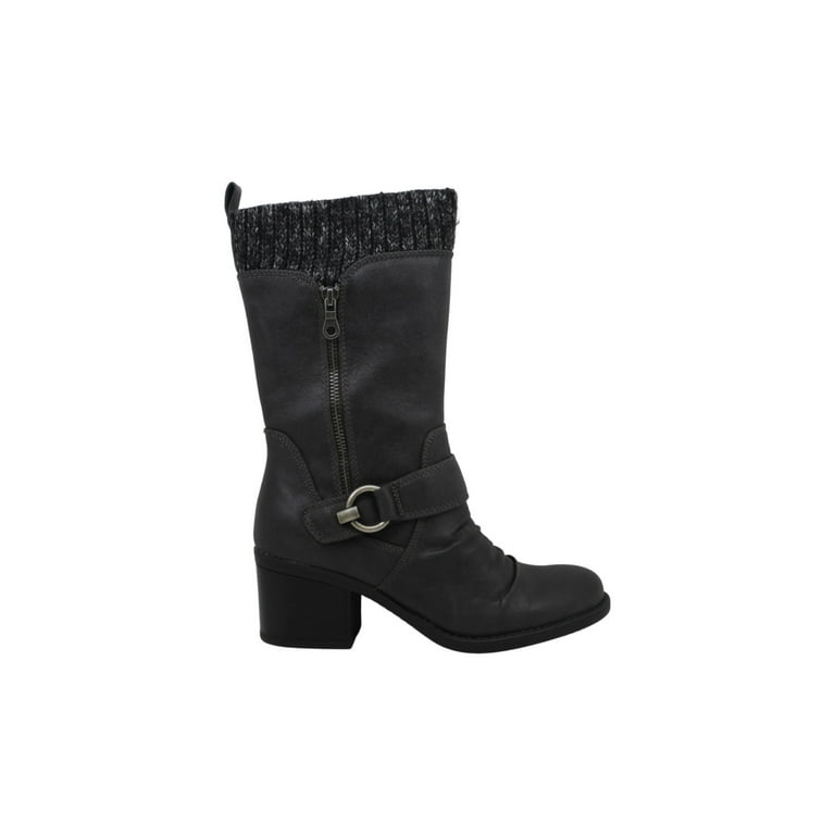 Bare Traps Womens Wylla Leather Closed Toe Mid Calf Fashion Dark