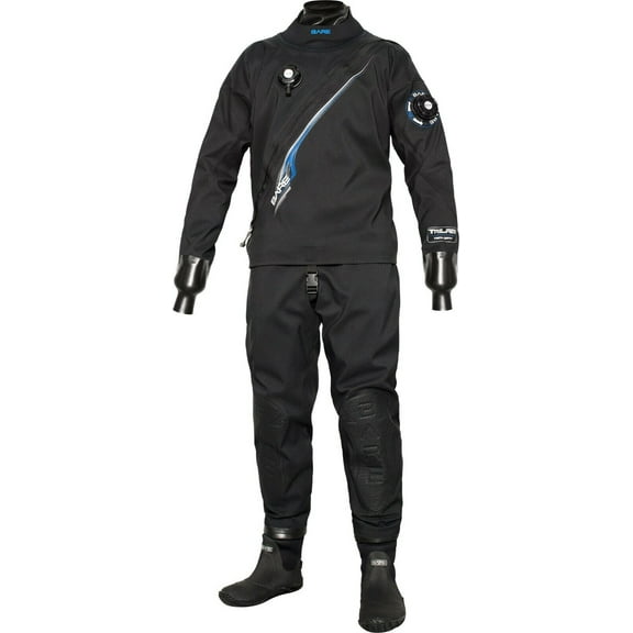 Bare Trilam Tech Dry Suit, Mens, Black - 2XL