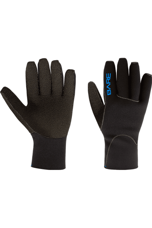 Bare Unisex 3mm K-Palm Gloves (Small, Black)