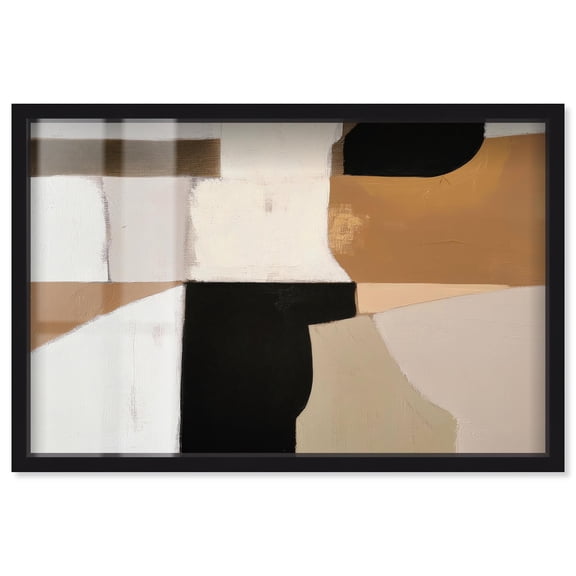 Bare Walls IV Shadowbox Print Minimalist Art by Art Remedy, Black Frame, 54 x 36