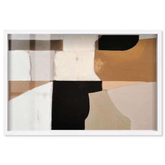 Bare Walls IV Shadowbox Print Minimalist Art by Art Remedy, White Frame, 15 x 10