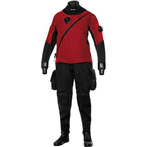 Bare X-Mission Evolution Tech Dry Suit, Mens, Red - 3XL