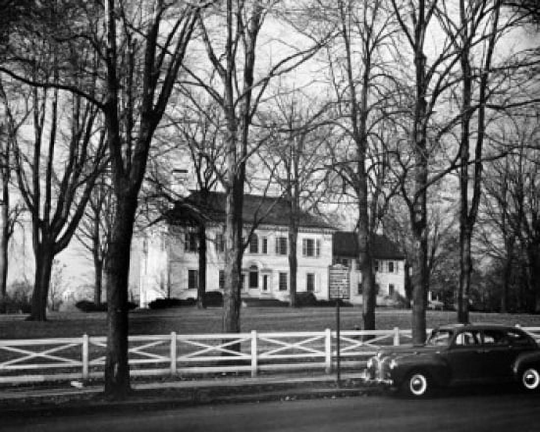 Bare trees in front of a mansion Ford Mansion Morristown New Jersey USA Canvas Art - (24 x 36)