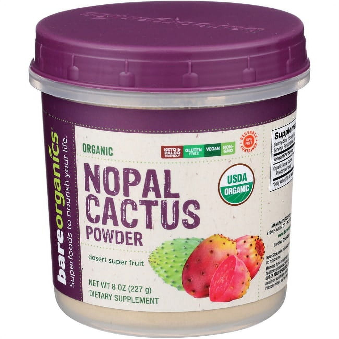 Organic Nopal Cactus Powder 8 oz Pwdr