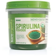 BareOrganics Organic Spirulina Powder 8 oz Pwdr