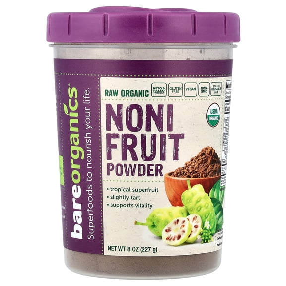 BareOrganics Noni Fruit Superfood Powder, 8 Oz