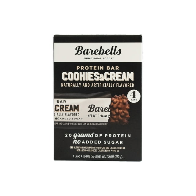 Barebells Cookies and Cream Protein Bar, 4 Bars