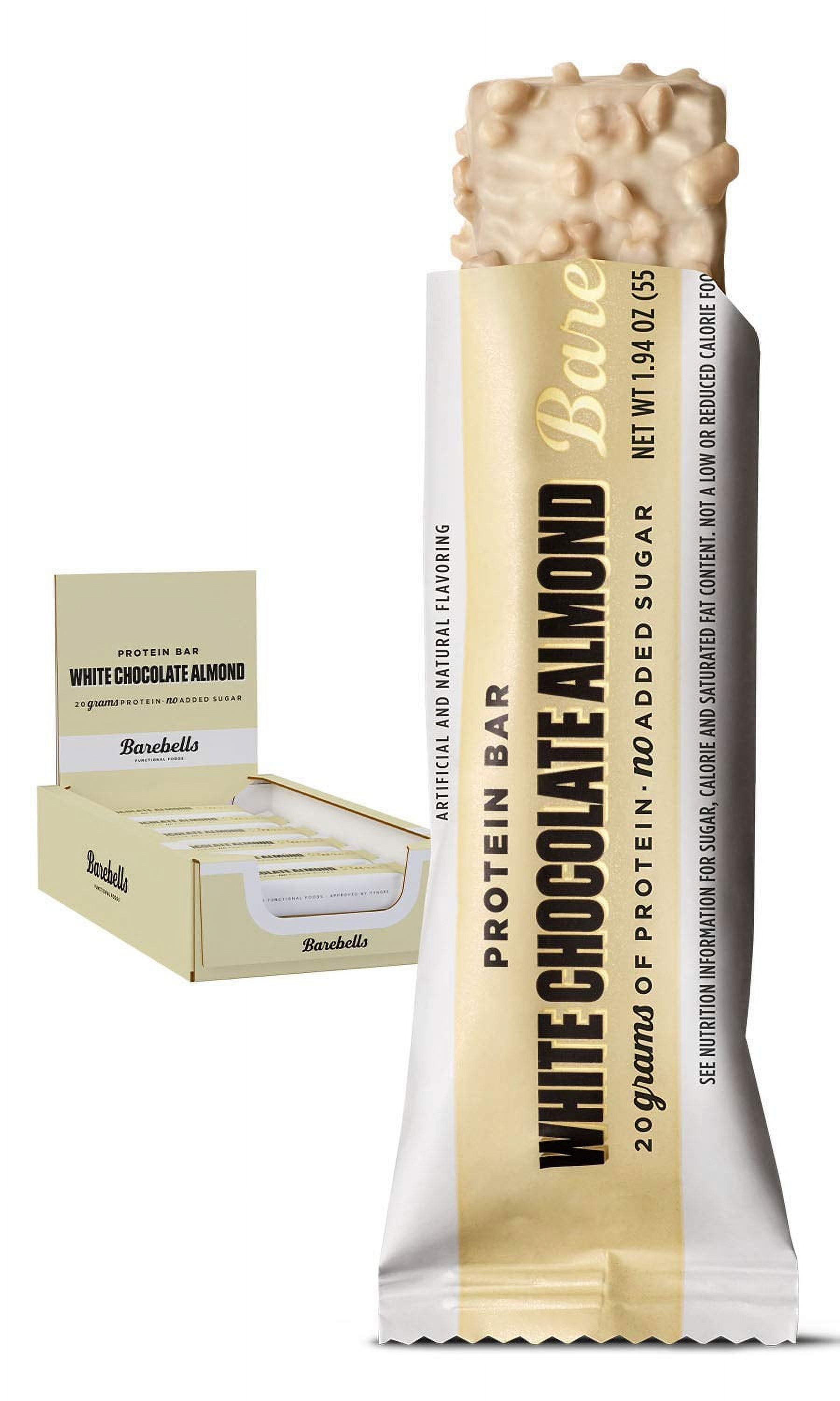 Barebells High Protein 20g Bars White Chocolate Almond, 12 Pack