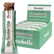 Barebells Mint Chocolate Crisp Protein Bar   20g Protein   No Added Sugar   12 x 55g High Protein Snack   Post Workout Snack