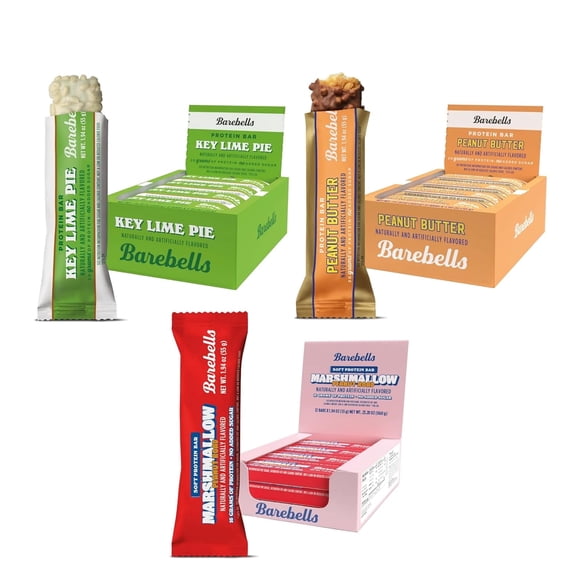 Barebells New On The Block Bundle (3 Mix Pack) 36 Total Bars, High Protein Snacks, with 16g and 20g Protein & No Added Sugar On-the-Go Breakfast or Post-Workout Treat