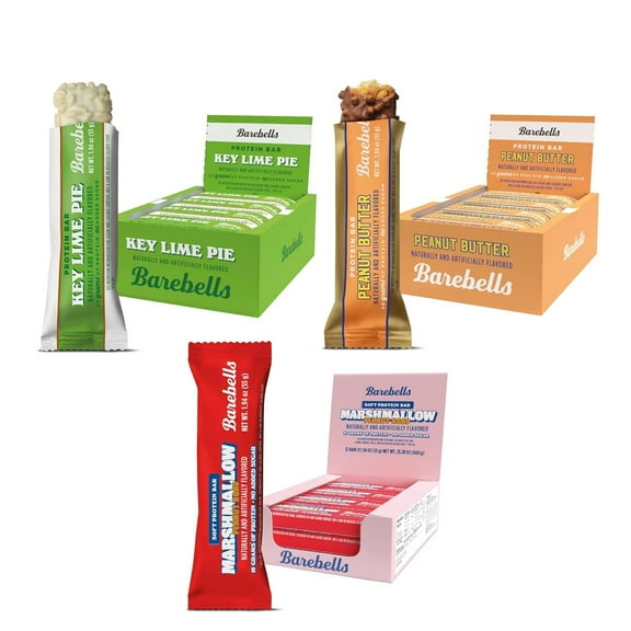 Barebells New On The Block Bundle (3 Mix Pack) 36 Total Bars, High Protein Snacks, with 16g and 20g Protein & No Added Sugar On-the-Go Breakfast or Post-Workout Treat
