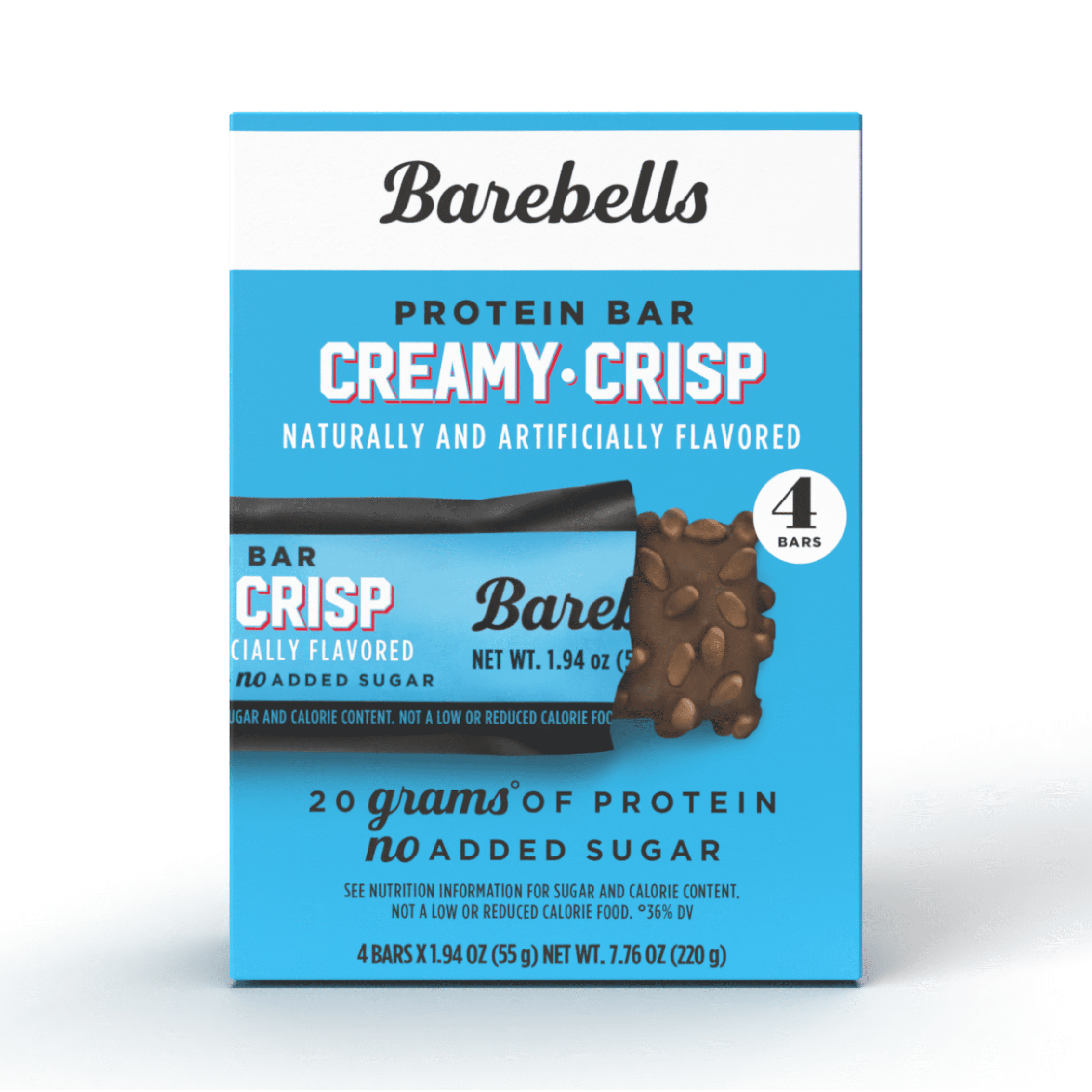 Barebells Protein Bars with 20g High Protein, 1.9oz Bars, Creamy Crisp - 4 Count