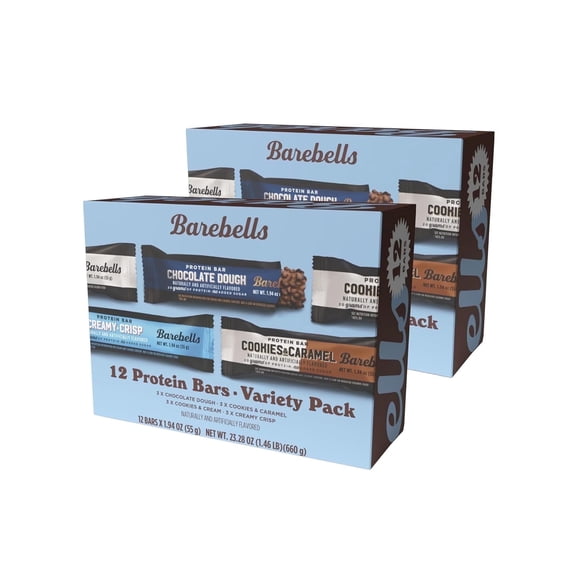 Barebells Protein Bars People's Choice Variety Pack - 24 Bars (2 Packs of 12), 20g High Protein Treats - Chocolate Nutrition Bars with No Added Sugar - On-The-Go Breakfast or Post-Workout Snack