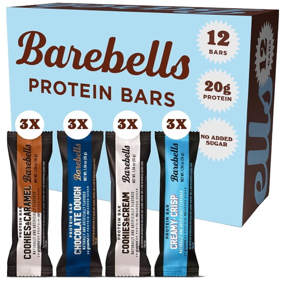 Barebells Protein Bars People's Choice Variety Pack 12 Bars, Nutritious Snacks with 20g of High Protein - Chocolate Treat with 1g of Total Sugars - Perfect on The Go Breakfast Bars