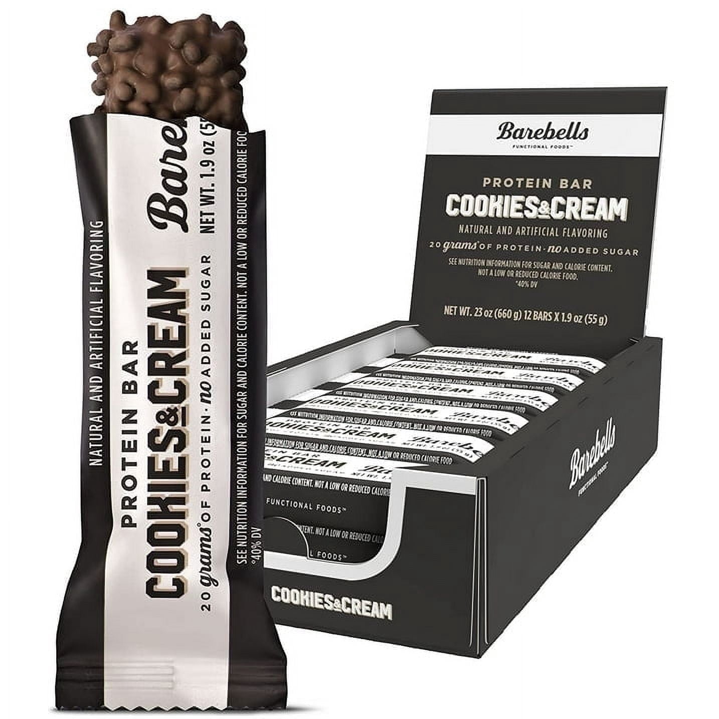 Barebells Creamy Cookies & Cream Protein Bars - 12 Count, 1.9oz Health ...