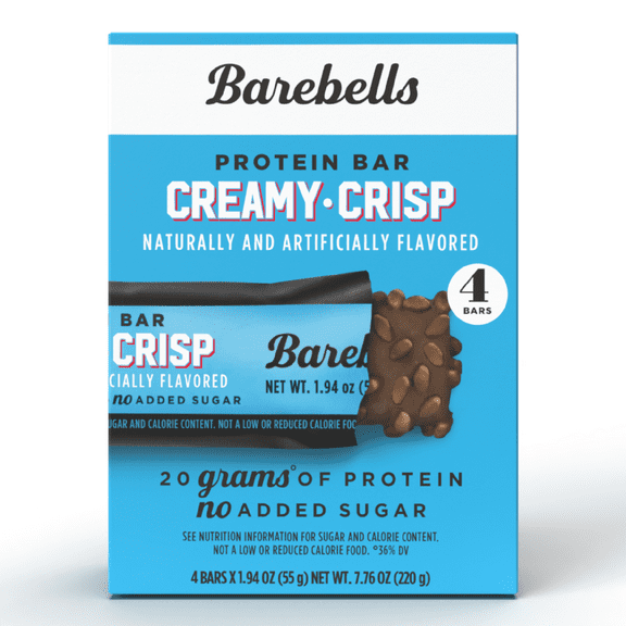 Barebells Protein Bars, Creamy Crisp, 20g High Protein, 1.9oz, 4 Count