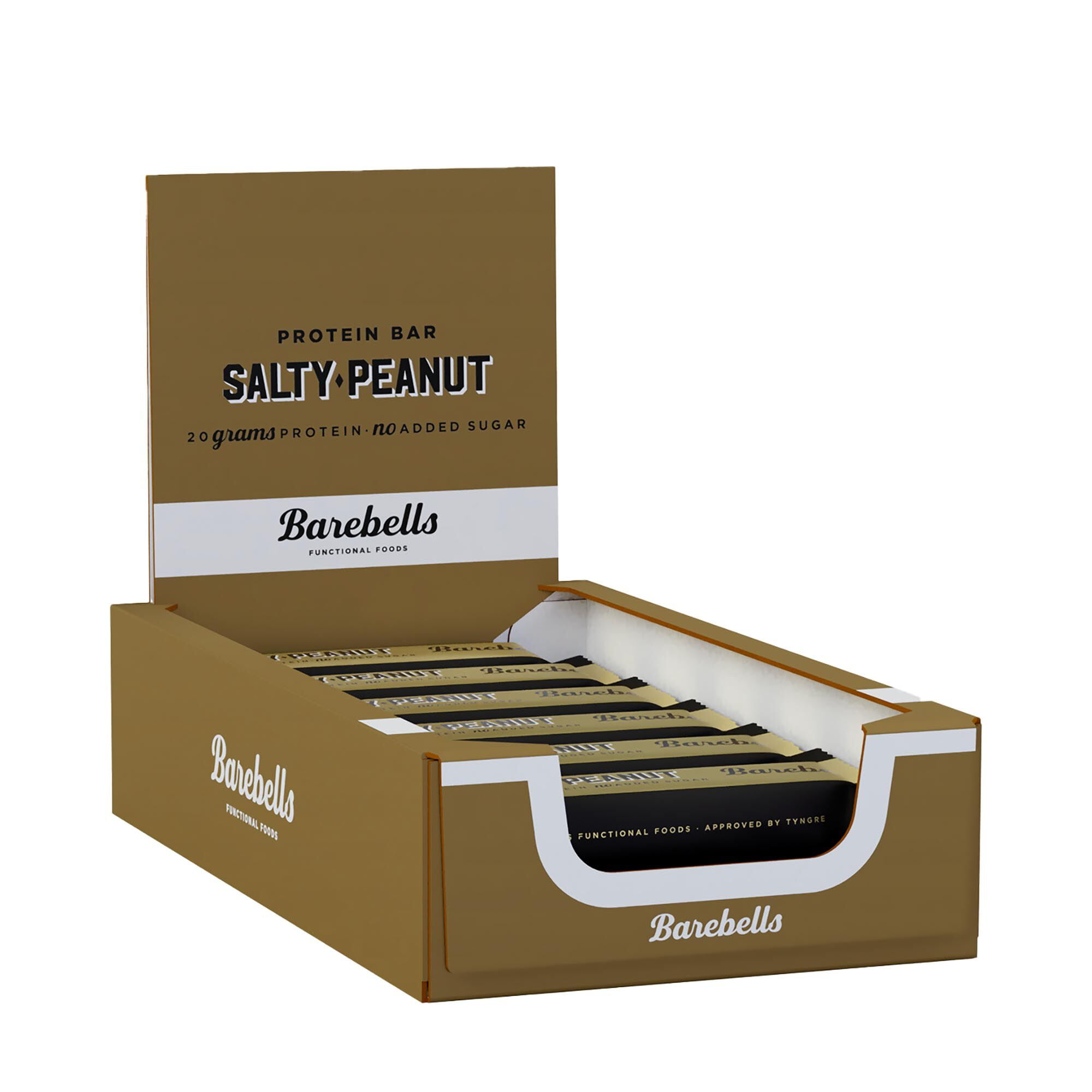 Barebells Protein Bars with 20g High Protein, 1.9oz Bars, Salty Peanut - 12 Count