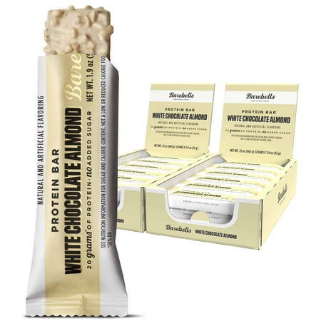 Barebells High Protein 20g Bars White Chocolate Almond, 24 Pack
