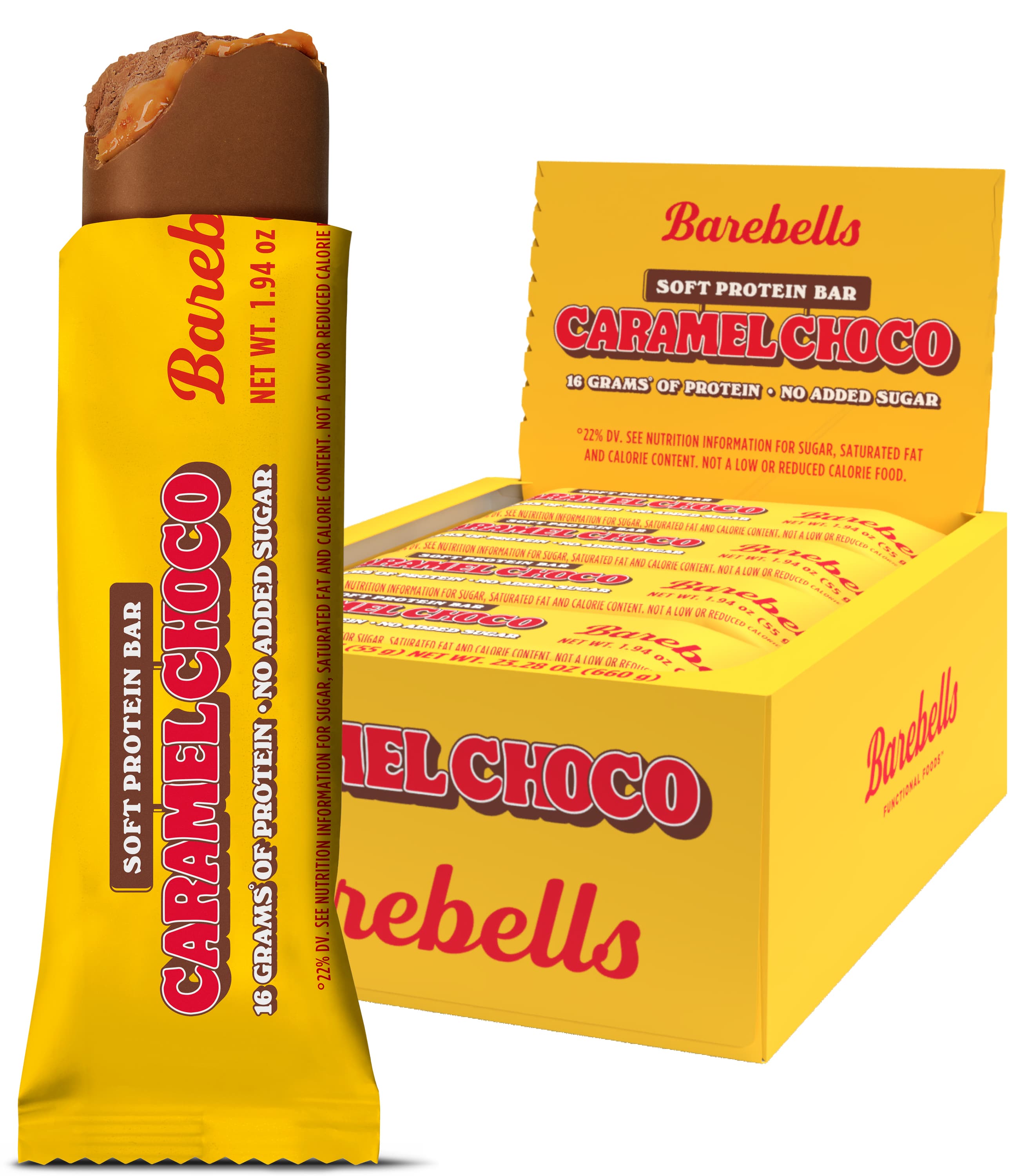 Barebells Soft Protein Bars Caramel Choco 12 Count, 1.9oz Bars