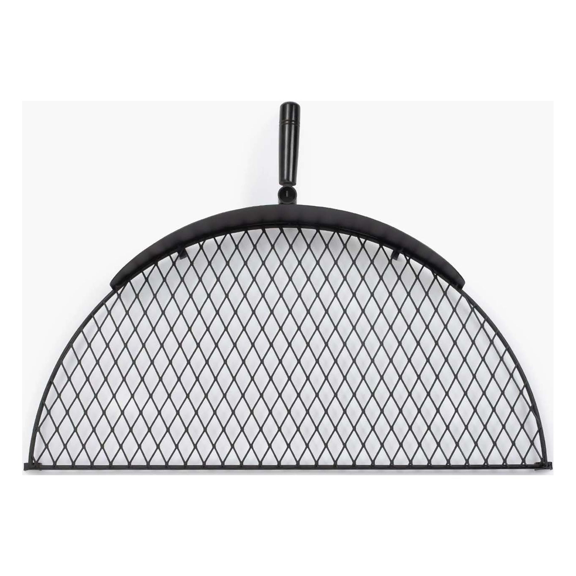 Black Steel Adjustable Cowboy Fire Pit Grill Grate