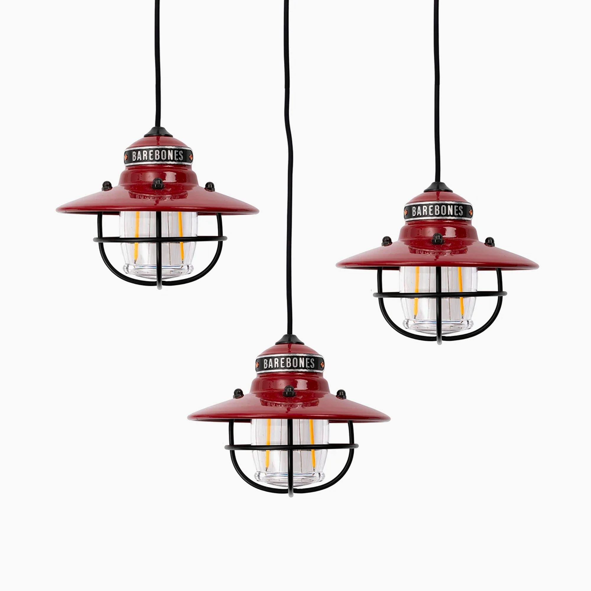 Edison 15'' LED Outdoor String Lights in Vibrant Red