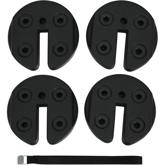 BarefHaven Set of 4 Canopy Weights, 20lbs Weight Plate Kit with No-Pinch Design for Easy Installation and Removal, Water & Sand Filled Tent Weights for Legs, Ideal for Tents, Canopies, Umbrellas