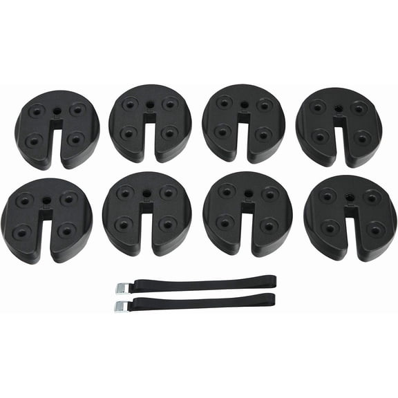 BarefHaven Set of 8 Canopy Weights, 40lbs Weight Plate Kit with No-Pinch Design for Easy Installation and Removal, Water & Sand Filled Tent Weights for Legs, Ideal for Tents, Canopies, Umbrellas