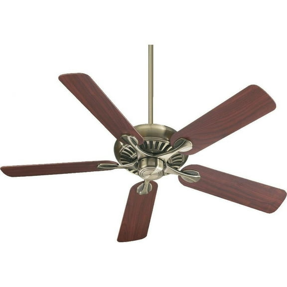 Barefield Street Ceiling Fan in Traditional Style 52 inches Wide By 12.6 inches High-Antique Brass Finish-Medium Oak/Rosewood Blade Color Bailey