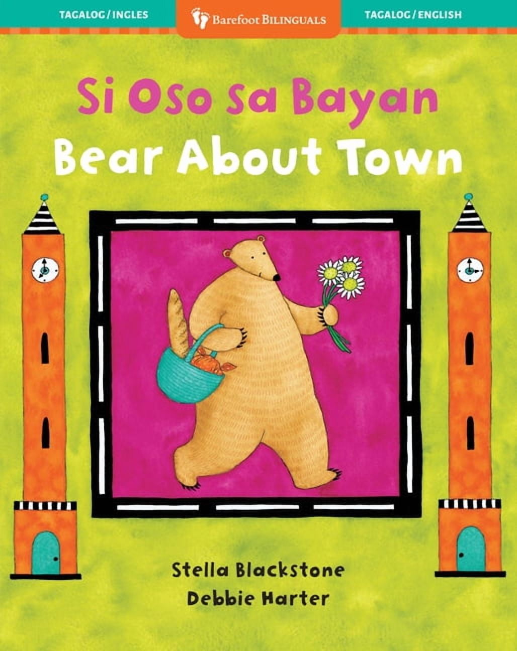 Barefoot Bilinguals Bear about Town (Bilingual Tagalog & English), (Paperback)